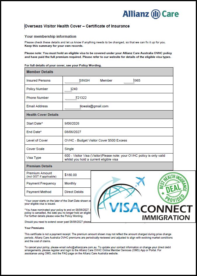 Visa Grant